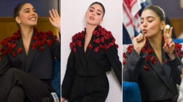 إطلالة أنيقة.. مايان السيد تتألق ببدلة كلاسيكية مزينة بالورود في عرض الرياض